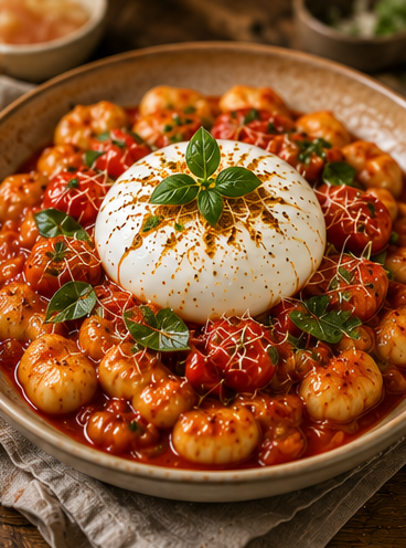 Gnocchi Tomate e Burrata