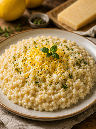 Risoto Parmesão e Limão Siciliano